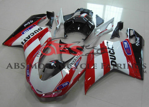 Ducati 848 (2007-2014) White, Red & Black Generali Fairings