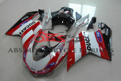 Ducati 1198 (2007-2012) Black, White & Red Corse Fairings