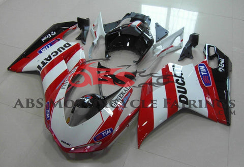 Ducati 1098 (2007-2012) White, Red & Black Generali Fairings
