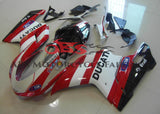 White, Red & Black Generali Fairing Kit for a 2007, 2008, 2009, 2010, 2011, 2012, 2013 & 2014 Ducati 848 motorcycle