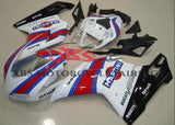 White, Red & Blue Martini Fairing Kit for a 2007, 2008, 2009, 2010, 2011, 2012, 2013 & 2014 Ducati 1198 motorcycle