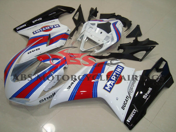 Ducati 1198 (2007-2014) White, Red & Blue Martini Fairings