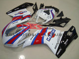 White, Red & Blue Martini Fairing Kit for a 2007, 2008, 2009, 2010, 2011, 2012, 2013 & 2014 Ducati 848 motorcycle.