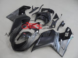 Matte Black & Matte Gray Fairing Kit for a 2007, 2008, 2009, 2010, 2011 & 2012 Ducati 1198 motorcycle