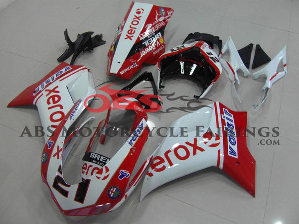 Ducati 1098 (2007-2012) Red & White Xerox #21 Fairings