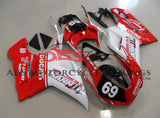 Ducati 1198 (2007-2012) Red, White & Black #69 Fairings
