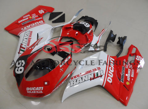 Ducati 1098 (2007-2012) Red, White & Black #69 Fairings