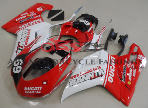 Ducati 848 (2007-2014) Red, White & Black #69 Fairings