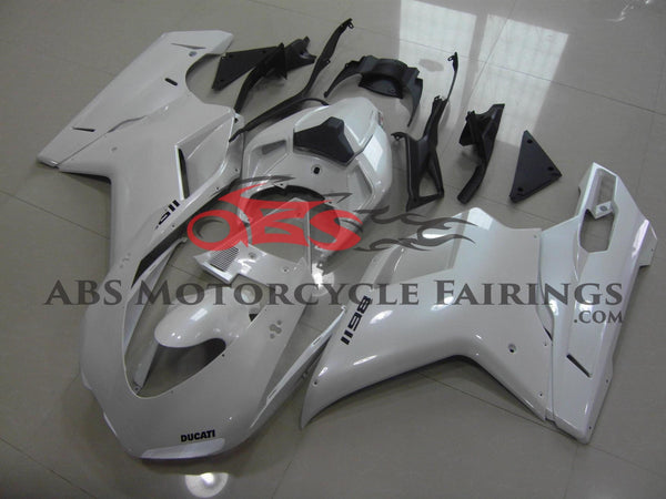 Pearl White & Black 2007-2012 DUCATI 1198