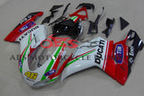 White, Red & Green #46 Fairing Kit for a 2007, 2008, 2009, 2010, 2011 & 2012 Ducati 1198 motorcycle