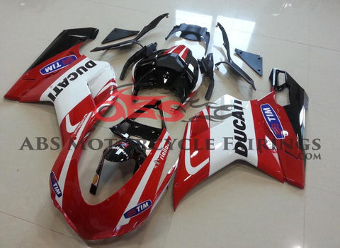 Ducati 1198 (2007-2012) Red, White & Black Tim Fairings