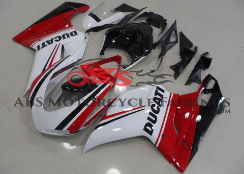 Ducati 1098 (2007-2012) White, Red & Black Tricolor Fairings