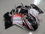 Black, White and Red Tricolor Fairing Kit for a 2007, 2008, 2009, 2010, 2011, 2012 Ducati 1198 motorcycle