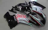 Black, White, Red and Green Fairing Kit for a 2007, 2008, 2009, 2010, 2011 & 2012 Ducati 1198 motorcycle