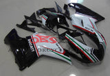 Black, White, Red and Green Fairing Kit for a 2007, 2008, 2009, 2010, 2011 & 2012 Ducati 1098 motorcycle
