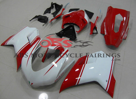 Ducati 1098 (2007-2012) White & Red Evo Race Fairings