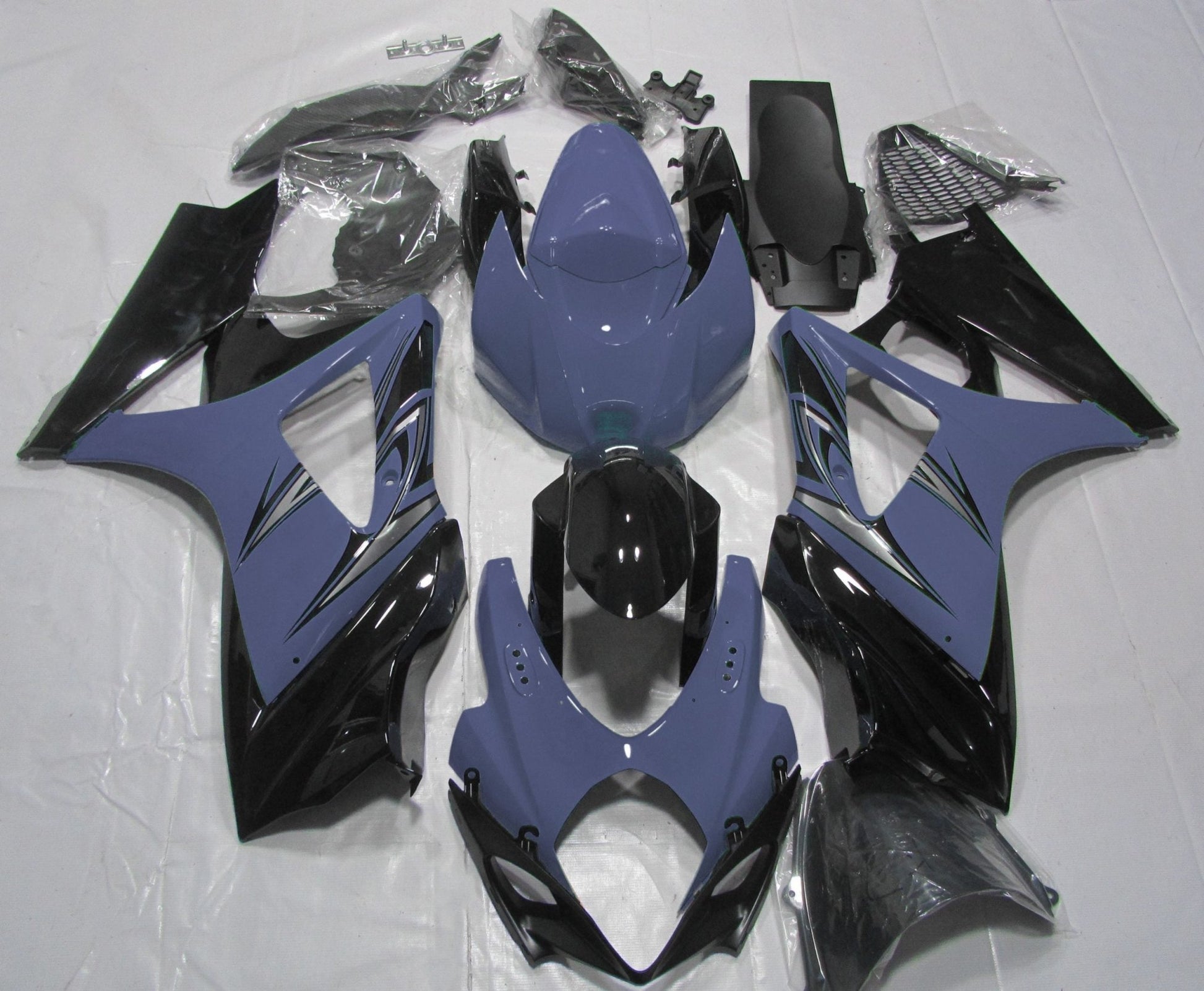 Suzuki GSXR1000 (2007-2008) Blue, Black & Silver Fairings