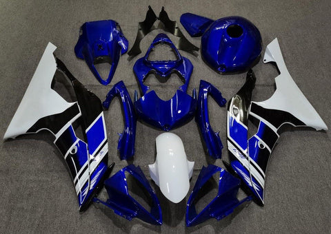 Yamaha YZF-R6 (2008-2016) Dark Blue, White & Black Fairings
