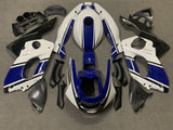 White, Dark Blue and Black Fairing Kit for a 1998, 1999, 2000, 2001, 2002, 2003, 2004, 2005, 2006 & 2007 Yamaha YZF600R motorcycle