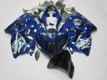 Dark Blue and Black Flame Fairing Kit for a 1999, 2000, 2001, 2002, 2003, 2004, 2005, 2006, & 2007 Suzuki GSX-R1300 Hayabusa motorcycle
