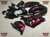 Dark Blue and Red Flame Fairing Kit for a 2006, 2007, 2008, 2009, 2010 & 2011 Kawasaki Ninja ZX-14R motorcycle