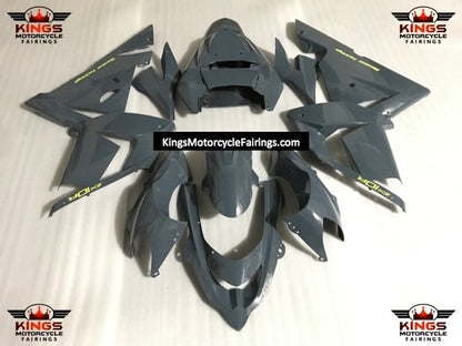 Fairing kit for a Kawasaki ZX10R (2004-2005) Dark Nardo Gray & Yellow