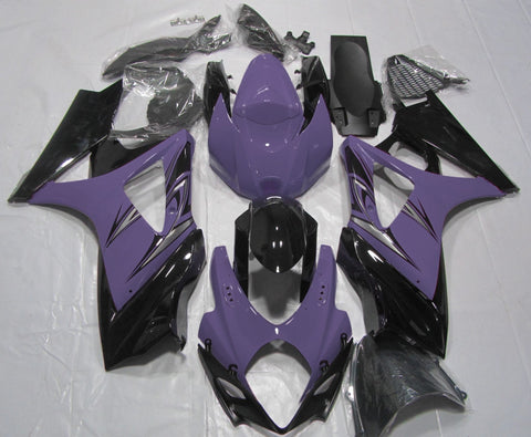 Suzuki GSXR1000 (2007-2008) Purple, Black & Silver Fairings