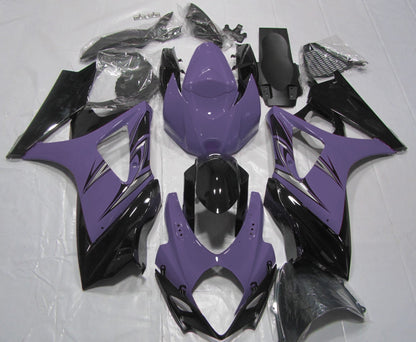 Purple, Black and Silver Fairing Kit for a 2007 & 2008 Suzuki GSX-R1000 motorcycle