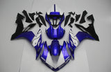Blue, White, Silver and Black Fairing Kit for a 2004, 2005 & 2006 Yamaha YZF-R1 motorcycle