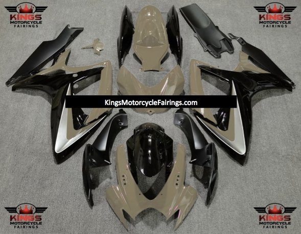 Suzuki GSXR600 (2006-2007) Desert Tan, Black & Silver Fairings