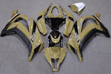 Desert Tan, Black and White Fairing Kit for a 2011, 2012, 2013, 2014 & 2015 Kawasaki Ninja ZX-10R motorcycle
