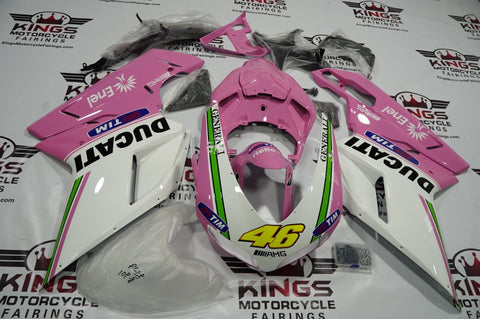 Ducati 1098 (2007-2012) Pink, White, Green & Black Fairings at KingsMotorcycleFairings.com