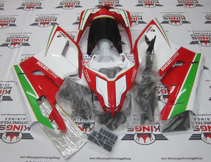 Ducati 1198 (2007-2012) Red, White, Green & Gold Fairings at KingsMotorcycleFairings.com