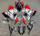 Matte Red, Gray, White, Blue and Black Fairing Kit for a 2015, 2016 and 2017 Ducati 1299 Panigale motorcycle