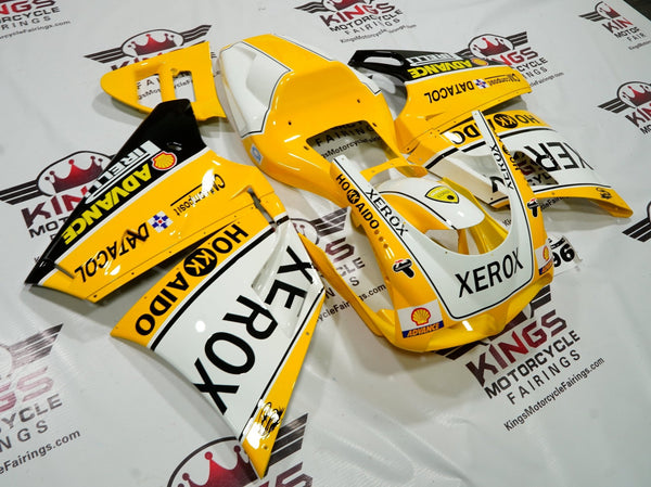 Ducati 748 (1998-2002) Yellow, White & Black Xerox Fairings at KingsMotorcycleFairings.com