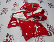 Red, White, Silver and Gold Pinstripe Fairing Kit for a 1994, 1995, 1996, 1997, 1998, 1999, 2000, 2001, 2002 & 2003 Ducati 748 motorcycle