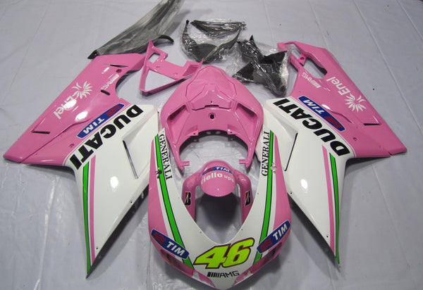 Ducati 1198 (2007-2012) Pink, White, Green & Black Fairings