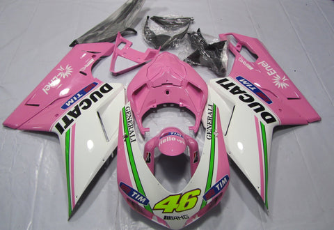 Ducati 1198 (2007-2012) Pink, White, Green & Black Fairings