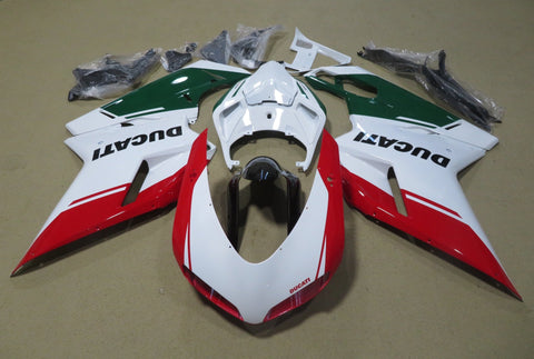 Ducati 1098 (2007-2012) White, Red & Green Fairings