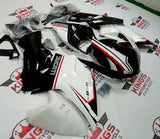 Ducati 848 (2007-2014) Black, White & Red Tricolor Fairings - KingsMotorcycleFairings.com