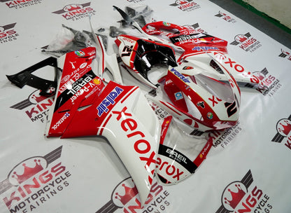 Ducati 848 Fairings (2007-2014) Red, White Xerox #21 at KingsMotorcycleFairings.com