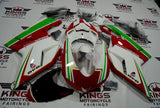 Ducati 848 (2007-2014) Red, White, Green & Gold Fairings at KingsMotorcycleFairings.com.