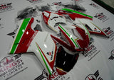 Ducati 848 (2007-2014) Red, White, Green & Gold Fairings at KingsMotorcycleFairings.com.