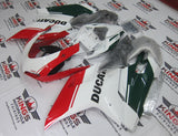 Ducati 848 (2007-2014) White, Red & Green Fairings at KingsMotorcycleFairings.com