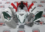 Ducati 848 (2007-2014) White, Red & Green Fairings at KingsMotorcycleFairings.com