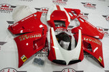 Ducati 916 (1994-1999) Red, White, Black & Gold Pinstripe Fairings - KingsMotorcycleFairings.com