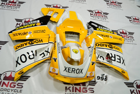 Ducati 996 (1998-2002) Yellow, White & Black Xerox Fairings at KingsMotorcycleFairings.com