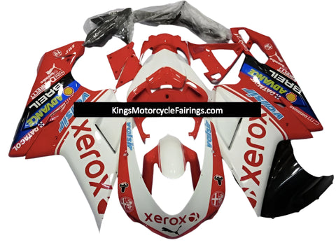 Ducati 1098 Fairing Pieces (2007-2012) Red, White XEROX at KingsMotorcycleFairings.com
