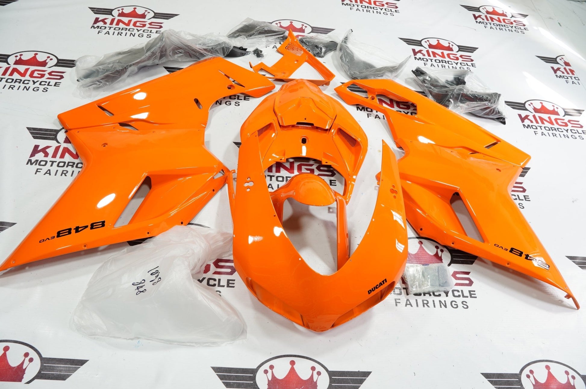 Ducati 1098 Fairing Set (2007-2012) Orange, Black at KingsMotorcycleFairings.com