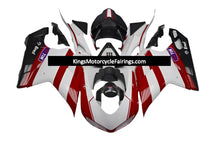 Ducati 1098 Fairings (2007-2012) Red, White, Black Striped at KingsMotorcycleFairings.com